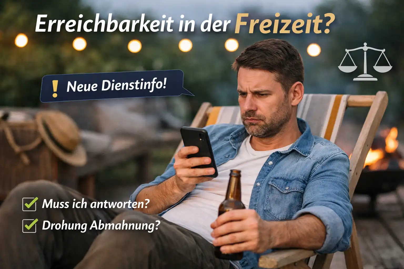 Erreichbarkeit Freizeit Arbeitgeber Kanzlei Dortmund Arbeitsrecht