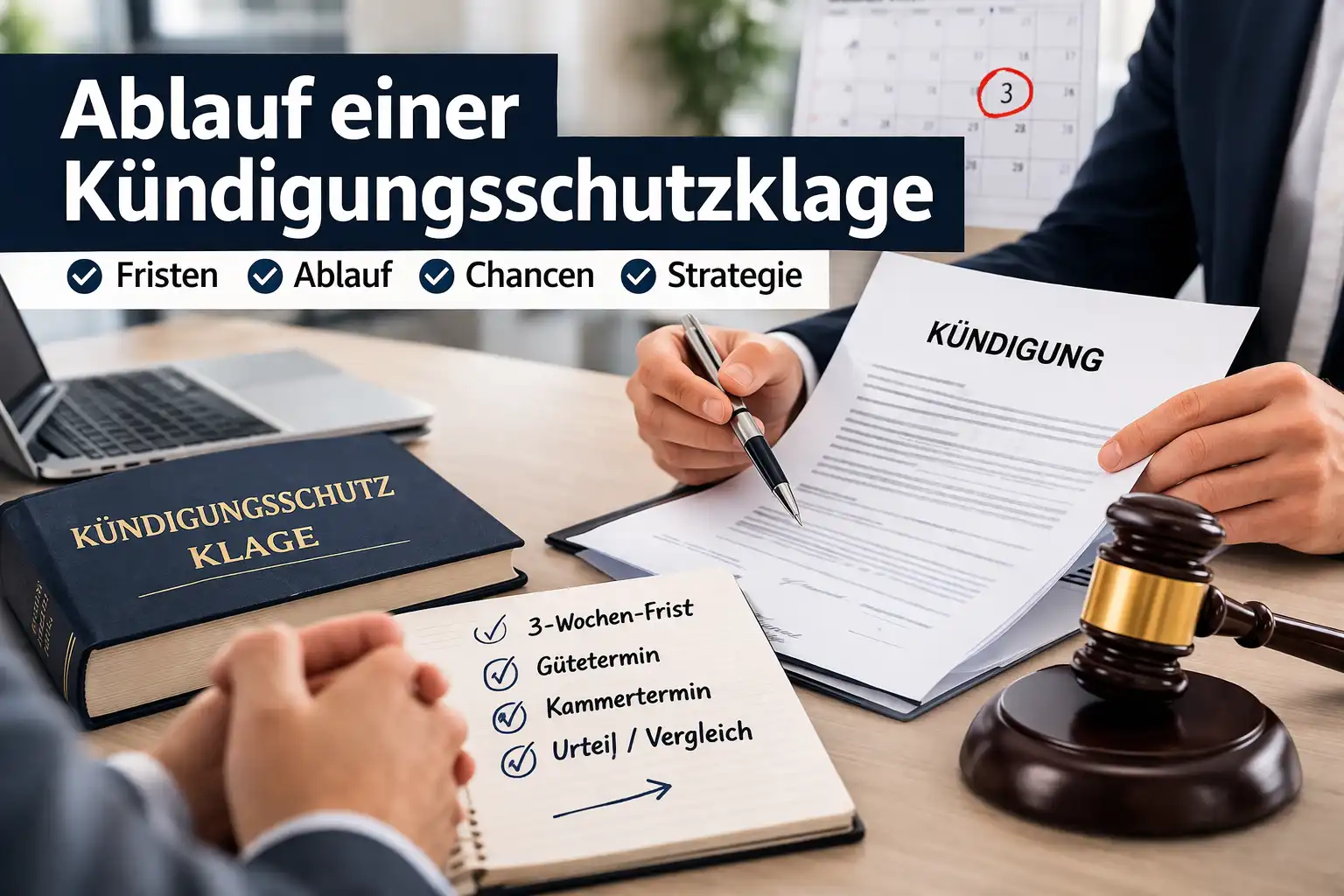 Kündigungsschutzklage Ablauf Arbeitsgericht Arbeitsrecht Kanzlei Anwalt Dortmund