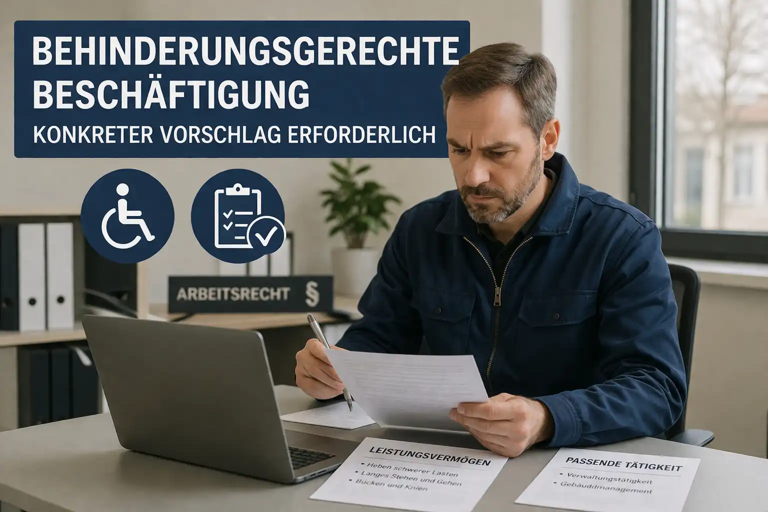 Leidensgereichter Arbeitsplatz Beschäftigung Kanzlei Arbeitsrecht Dortmund Anwalt