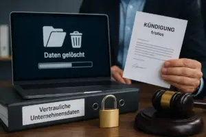Datenlöschung rechtfertigt fristlose Kündigung - Anwalt Dortmund Arbeitsrecht Kanzlei
