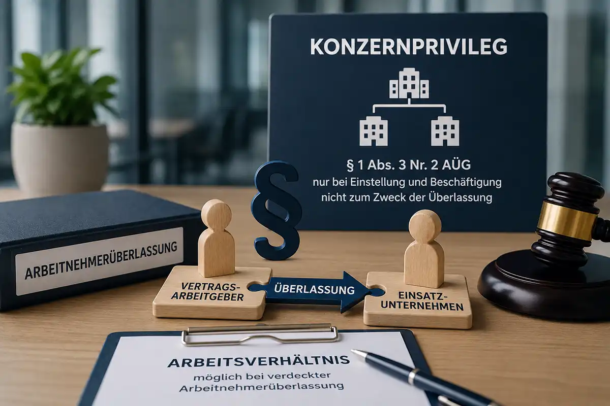 Leiharbeit im Konzern - Wann entsteht ein Arbeitsverhältnis - Arbeitsrecht Kanzlei Anwalt Dortmund